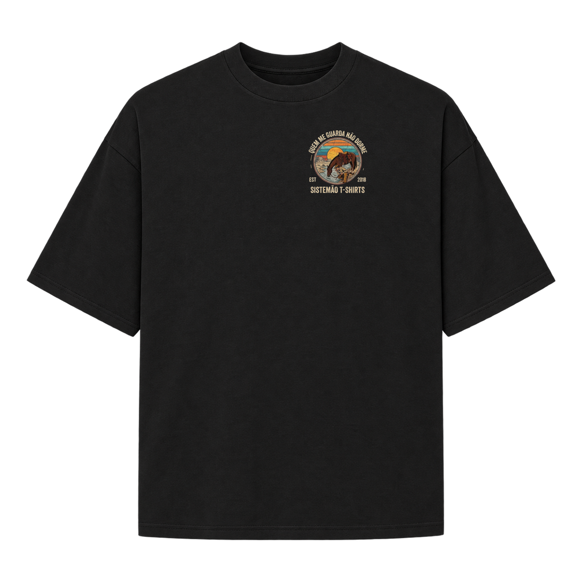 "Oversized QUEM ME GUARDA MASC" Camiseta Oversized Suedine 220g