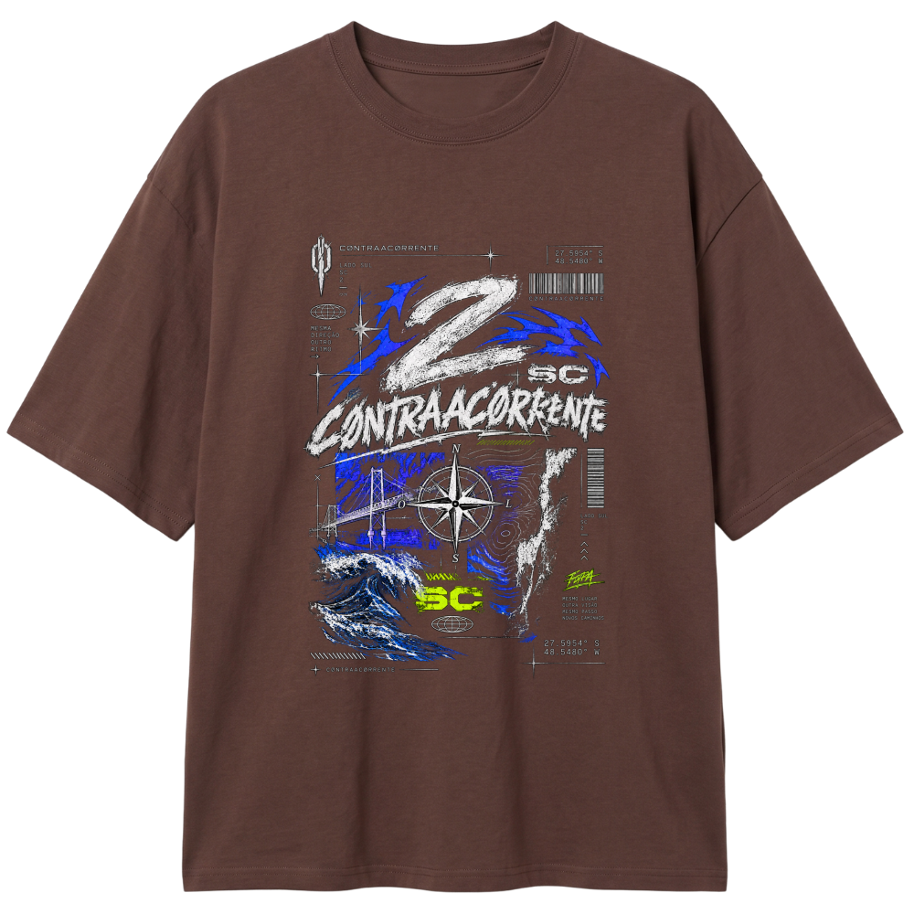 "Oversized Classic #015 - CØNTRAACØRRENTE" Camiseta Oversized Classic