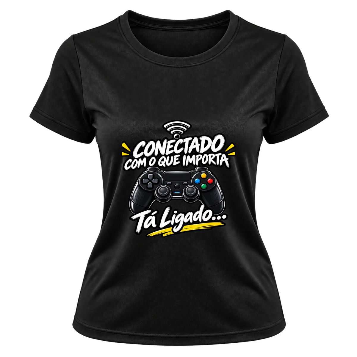 "Casmiseta Fem. Conectado" Camiseta Dryfit Feminina Basic