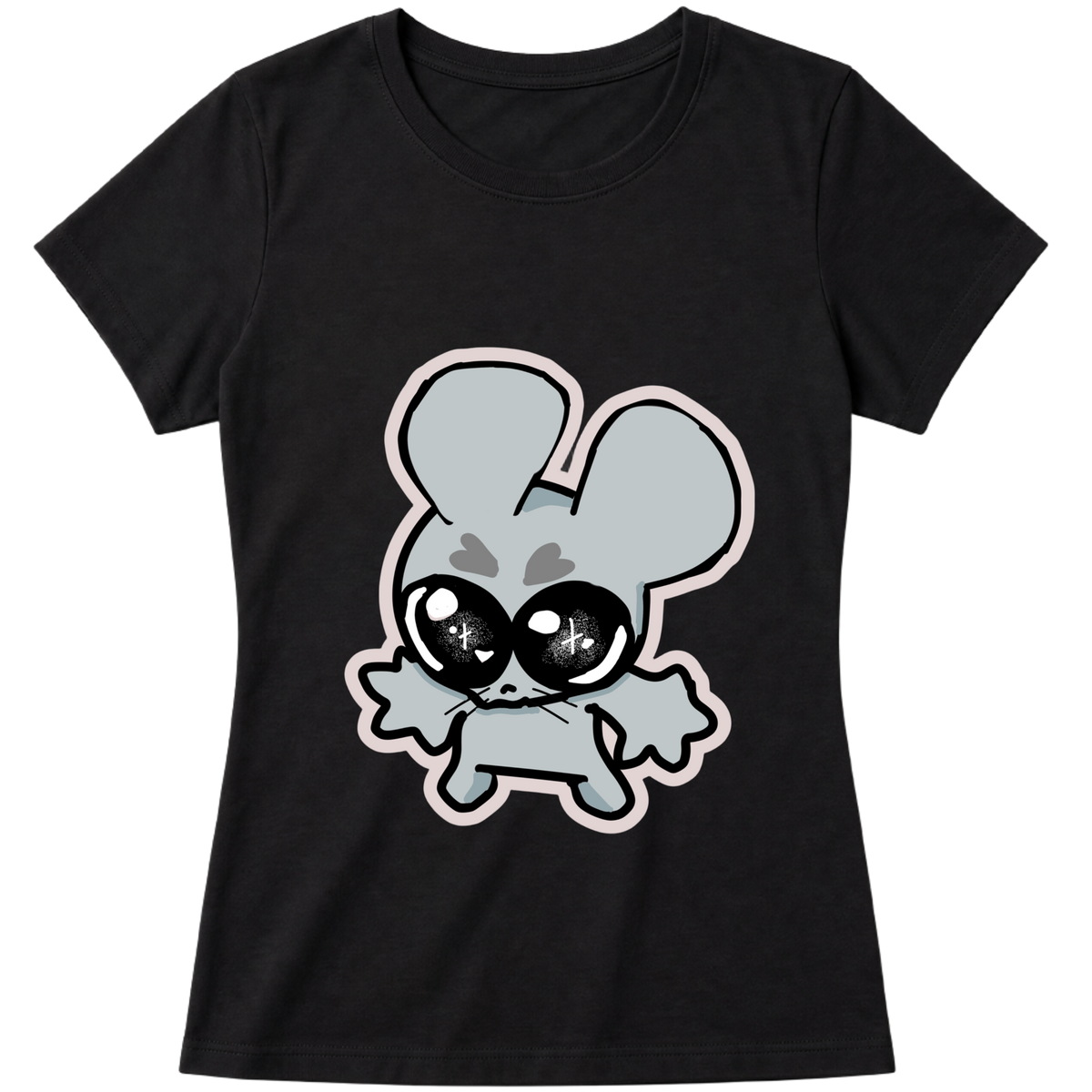 "Baby Look Classic Ratito – Camiseta Feminina Estampada Fofa" Blusa Baby Look