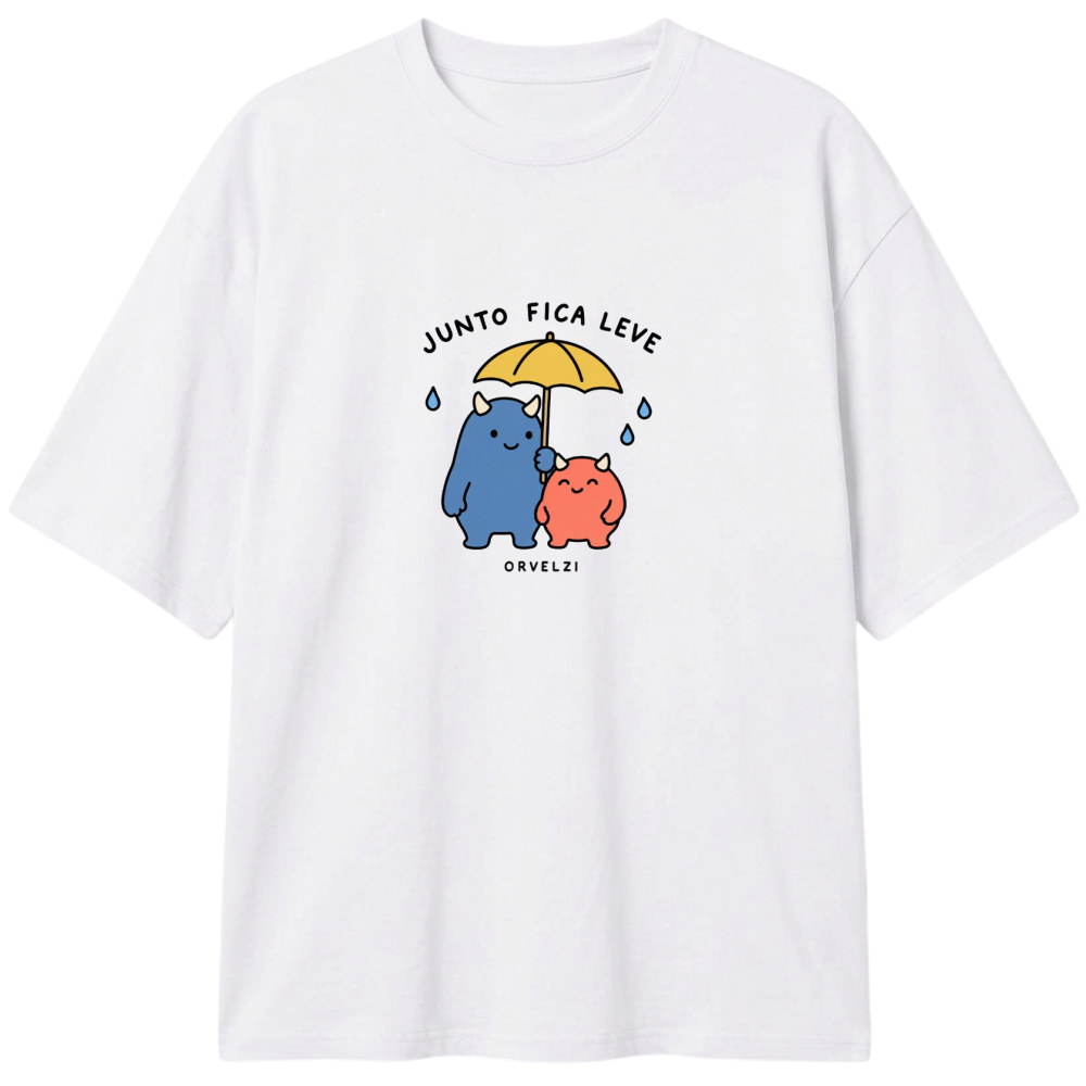 "Camiseta Junto Fica Leve" Camiseta Oversized Classic