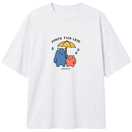 "Camiseta Junto Fica Leve" Camiseta Oversized Classic