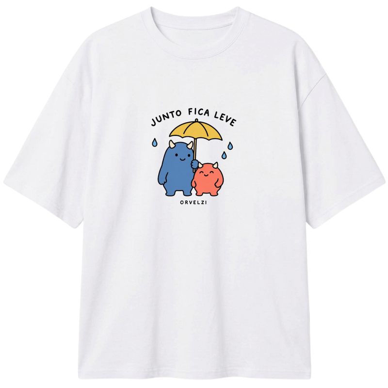 "Camiseta Junto Fica Leve" Camiseta Oversized Classic