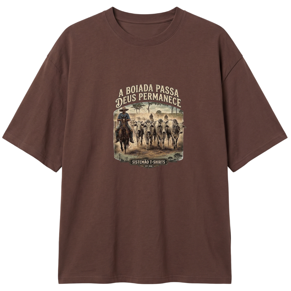 "Estampa/DEUS PERMANECE" Camiseta Oversized Classic