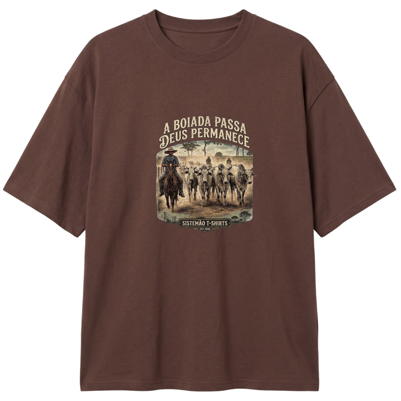 "Estampa/DEUS PERMANECE" Camiseta Oversized Classic