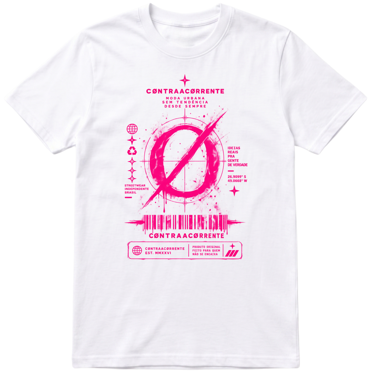 "Regular Essential #039 - CØNTRAACØRRENTE" Camiseta Premium Unissex Bunker Studios