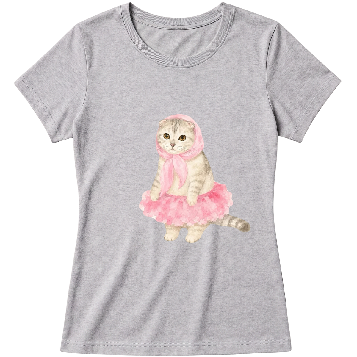 "Baby Look Pinky Kitty" Blusa Baby Look