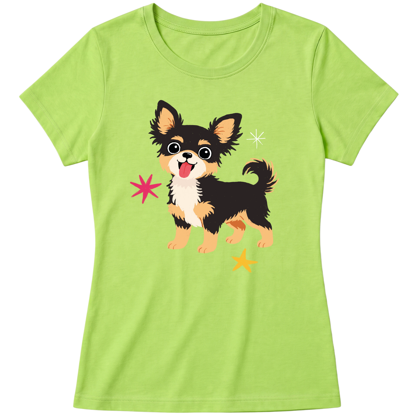 "Chihuahua de pelo longo" Blusa Baby Look