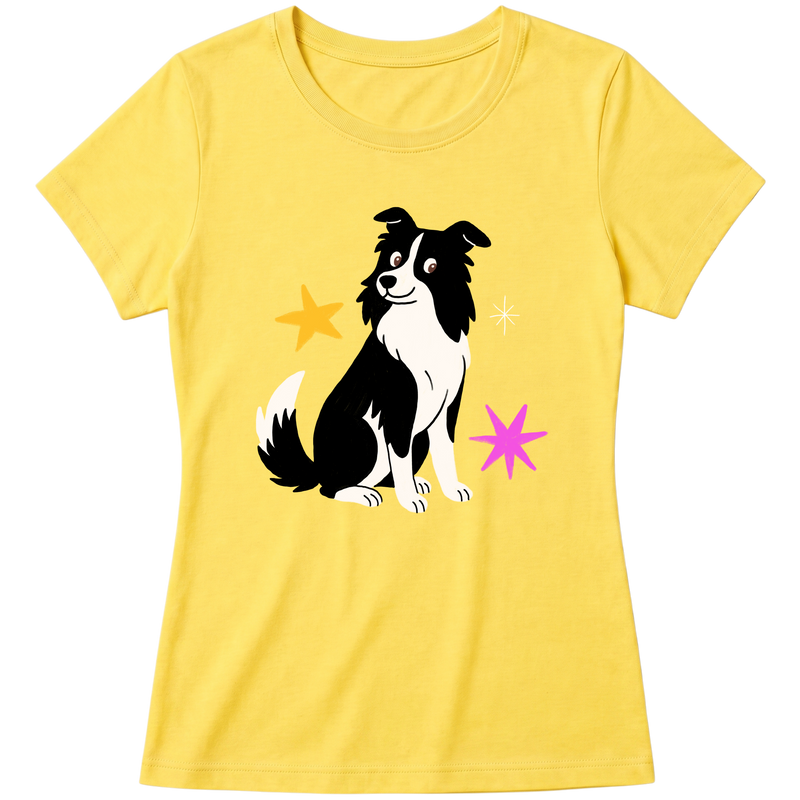 "Border collie" Blusa Baby Look