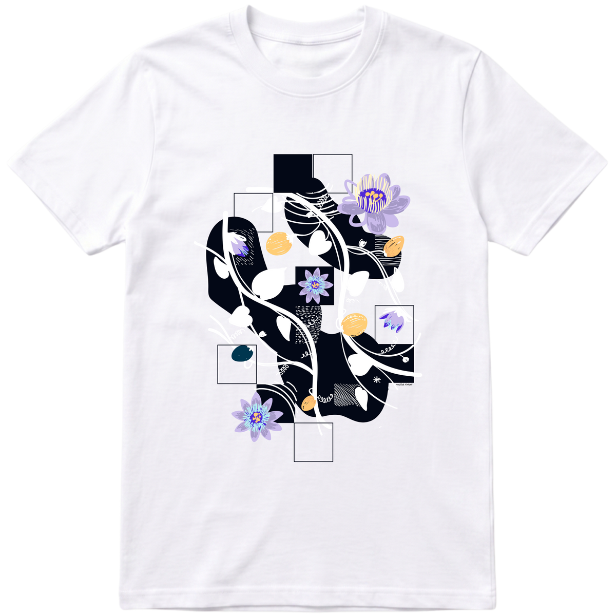 "Maracujá - camiseta azul ou branca" Camiseta Premium Unissex Bunker Studios