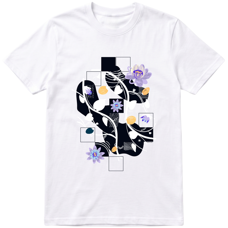 "Maracujá - camiseta azul ou branca" Camiseta Premium Unissex Bunker Studios
