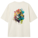 "Camiseta Oversized Classic DripEdit Leão" Camiseta Oversized Classic