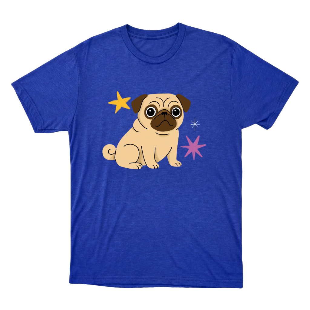 "Pug" Camiseta Básica Unissex