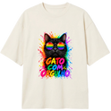 "Gato com Orgulho" Camiseta Oversized Classic