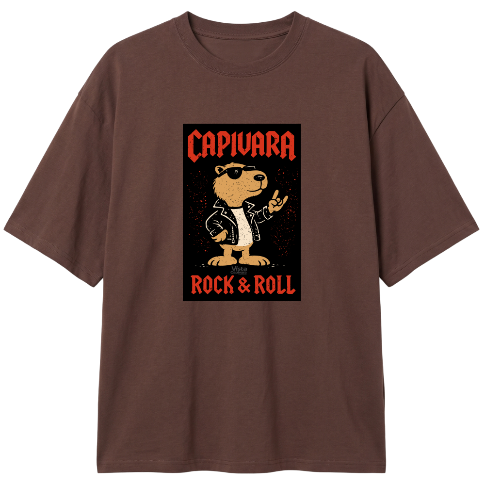 "Capivara Rock & Roll  DTG" Camiseta Oversized Classic