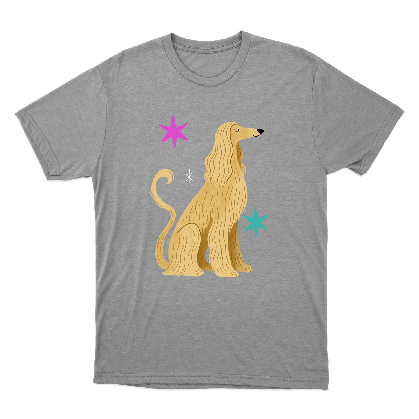 "Galgo afegão" Camiseta Básica Unissex
