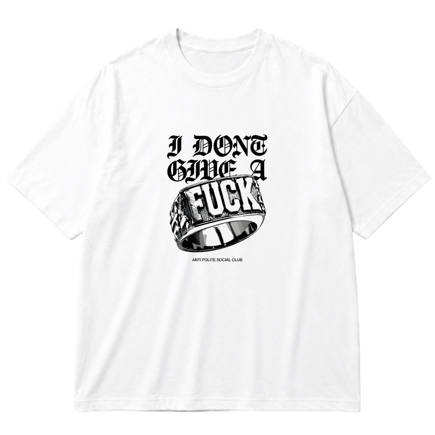 "Camiseta Oversized Cotton-Anti Polite" Oversized Premium 96% algodão 4% Elastano