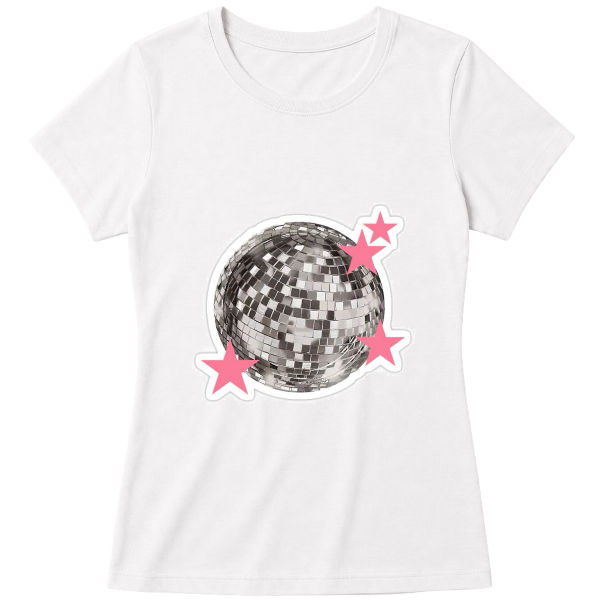 "Baby Look Pinky Disco" Blusa Baby Look