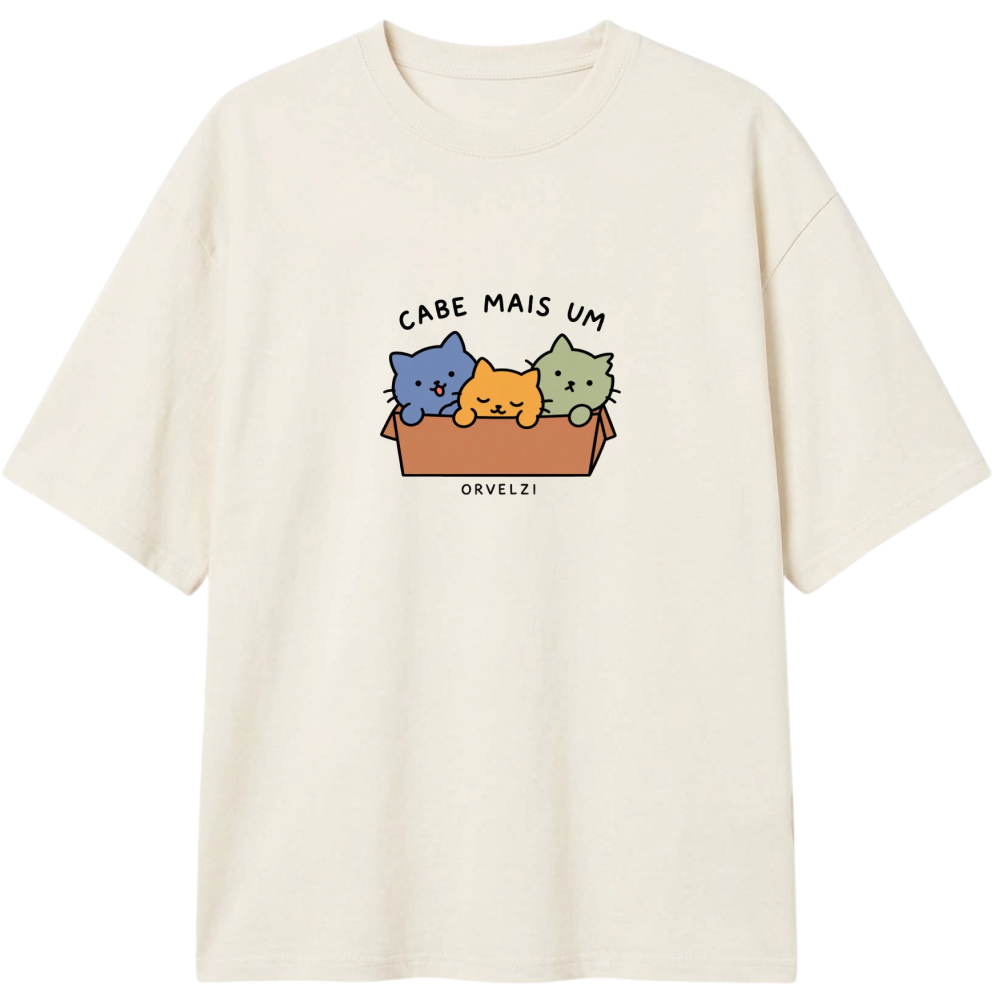 "Camiseta Cabe Mais Um" Camiseta Oversized Classic