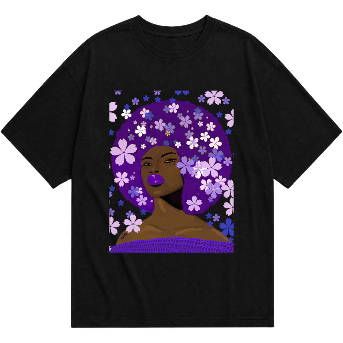 "Camiseta Oversized Maravilhosa Afro" Camiseta Oversized Básica