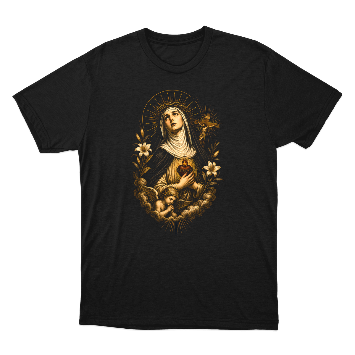 "Nossa Senhora" Camiseta regular básica