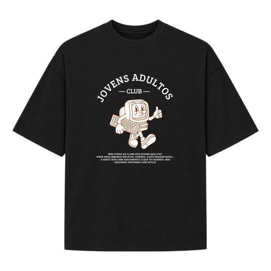 "Jovens Adultos Club" Camiseta Oversized Suedine 220g