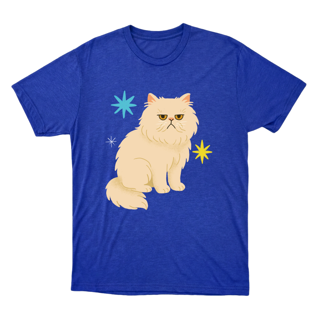 "Gato persa" Camiseta Básica Unissex