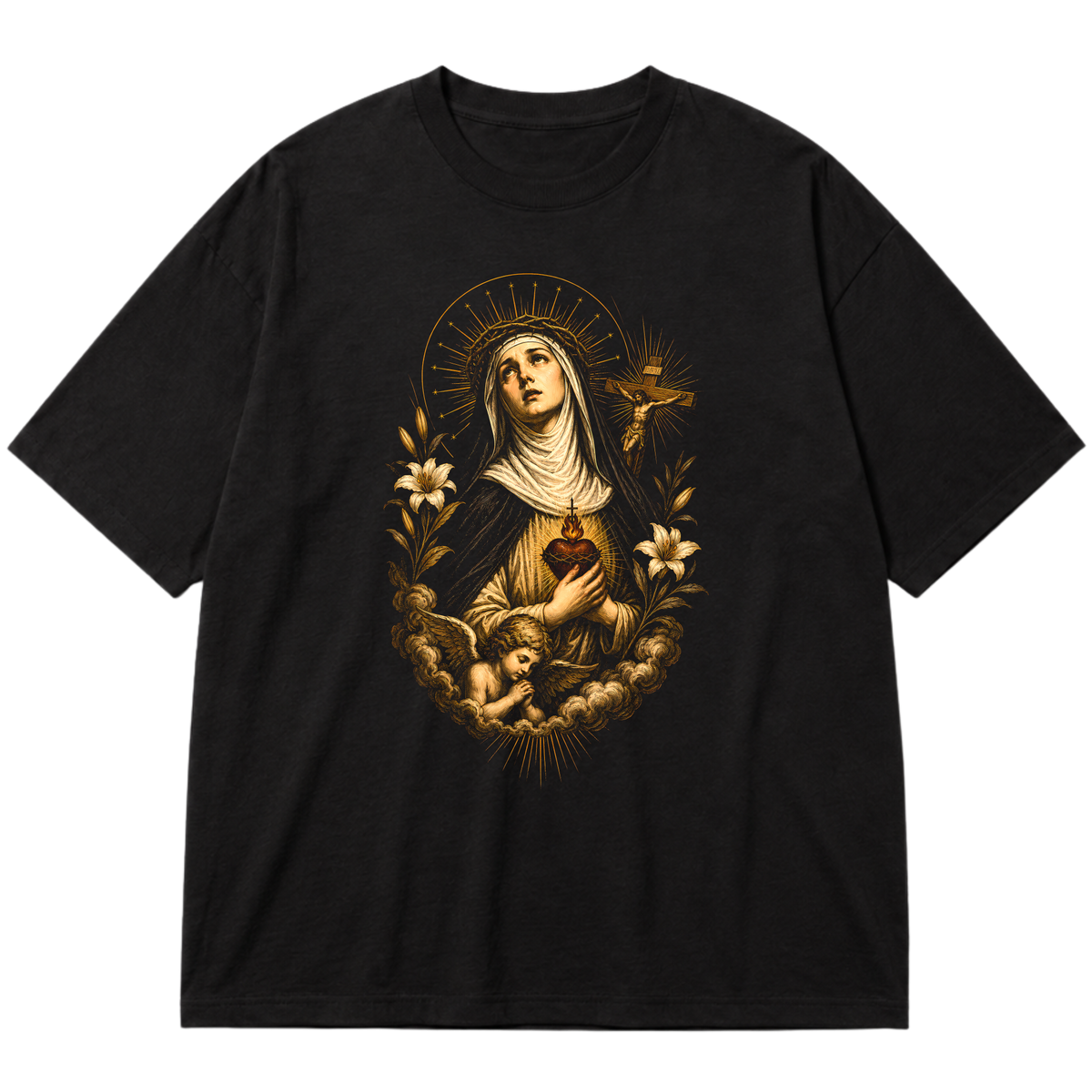 "Nossa Senhora" Oversized Premium 96% algodão 4% Elastano