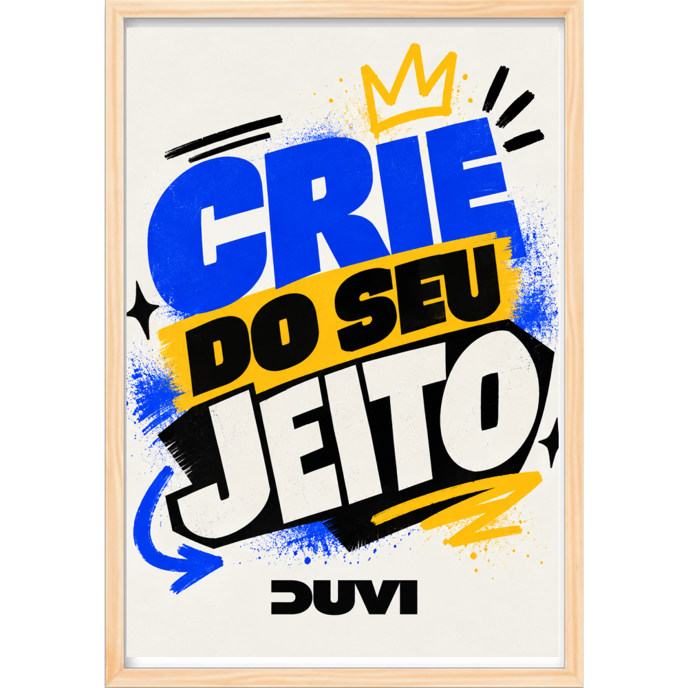 "Quadro Caixa - Crie do seu jeito" Quadro caixa sem vidro acrílico