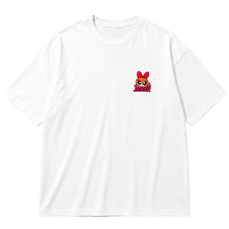 "Super Poderosa Vermelho" Oversized Premium 96% algodão 4% Elastano
