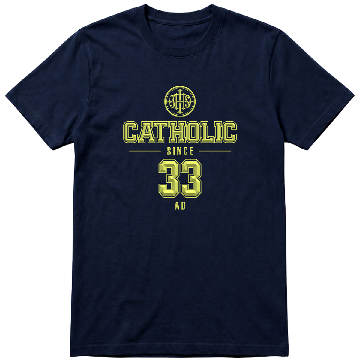 "F&C Catholic Since 33 AD" Camiseta Premium Unissex Bunker Studios