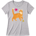 "Gato laranja rajado" Blusa Baby Look