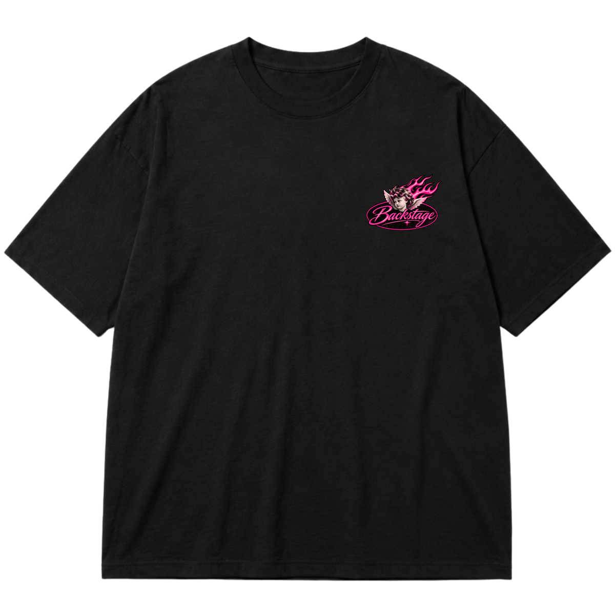 "Camiseta Oversize Backstage" Oversized Premium 96% algodão 4% Elastano