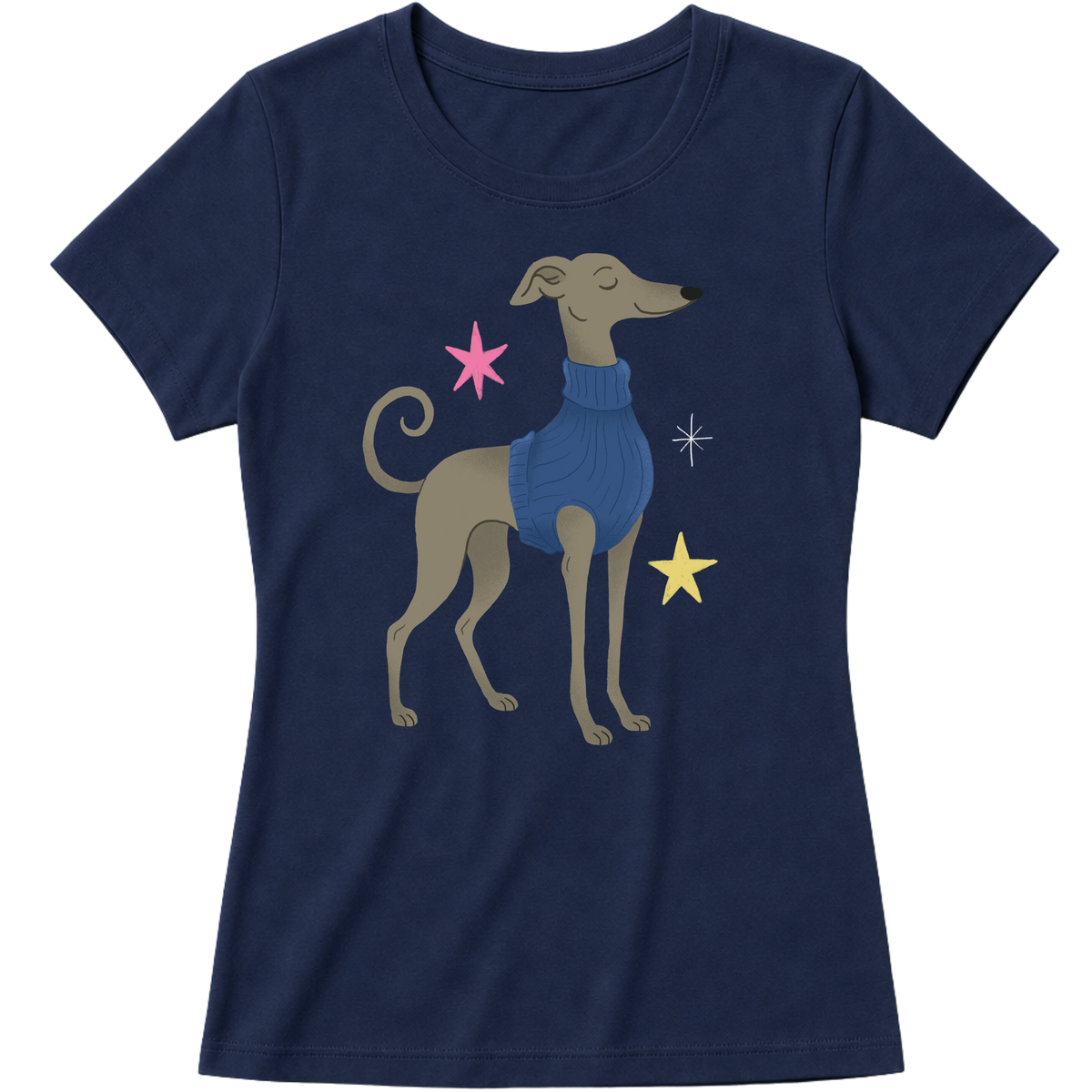 "Galgo italiano" Blusa Baby Look
