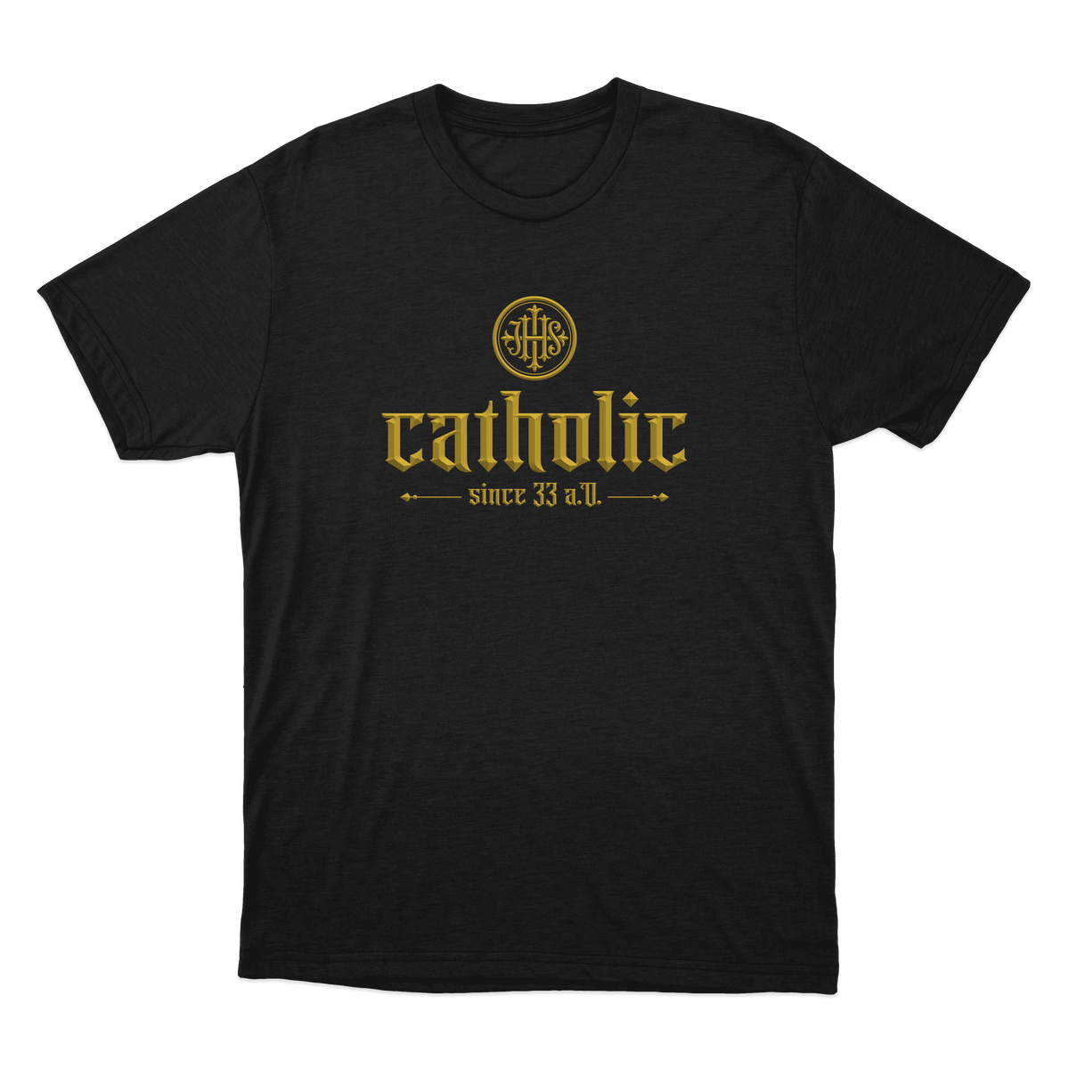"Catholic Since 33 A.D." Camiseta regular básica