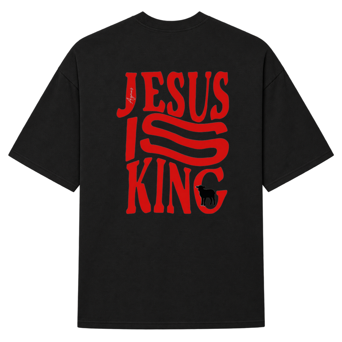 "Jesus is King - Camiseta oversized suedine 220g" Camiseta Oversized Suedine 220g