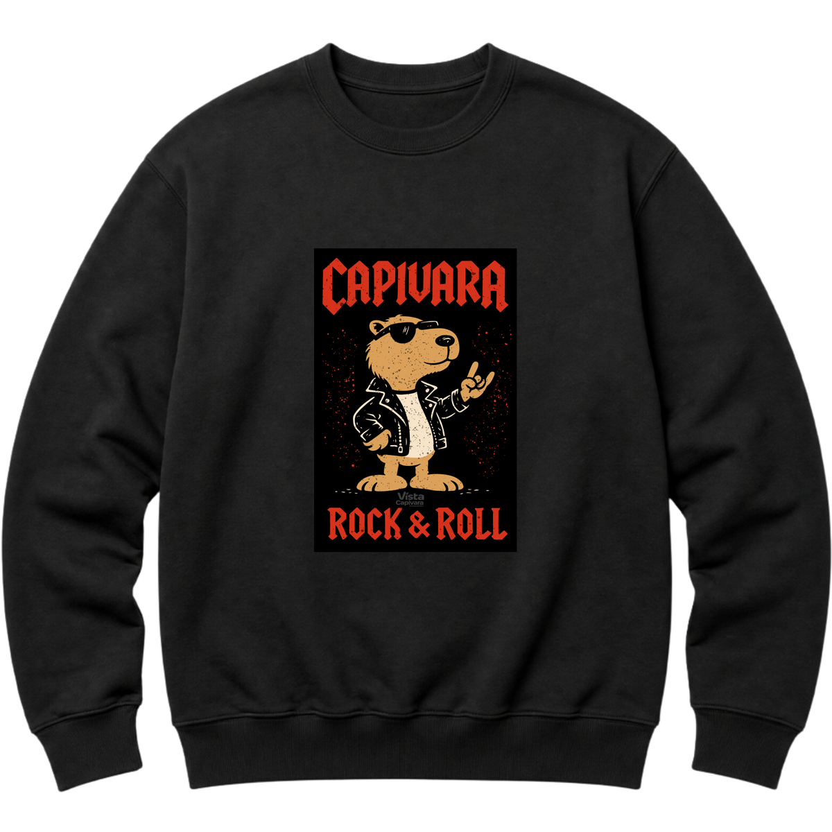 "Capivara Rock & Roll  DTG" Blusão Moletom