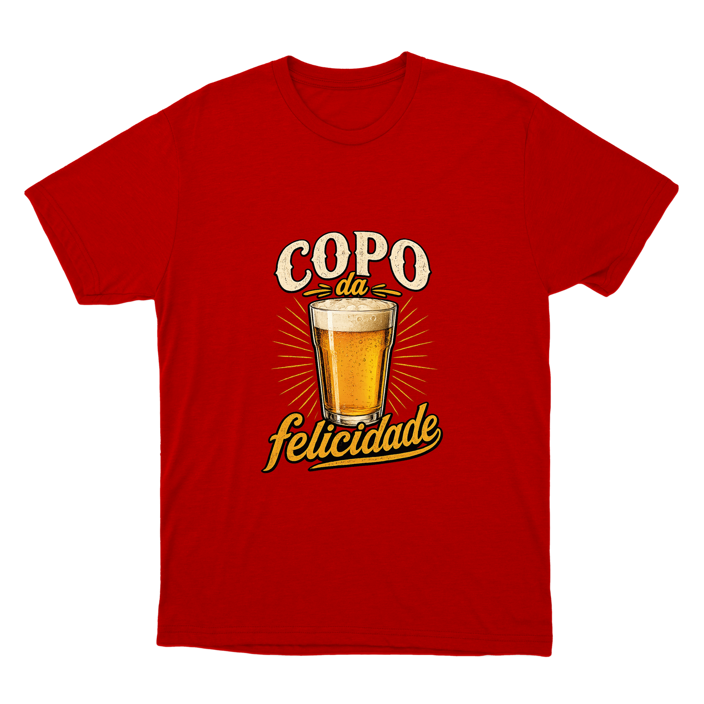 "Copo da Felicidade" Camiseta Básica Unissex