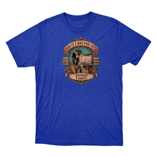 "Estampa POR FÉ NÃO POR VISTA" Camiseta Básica Unissex