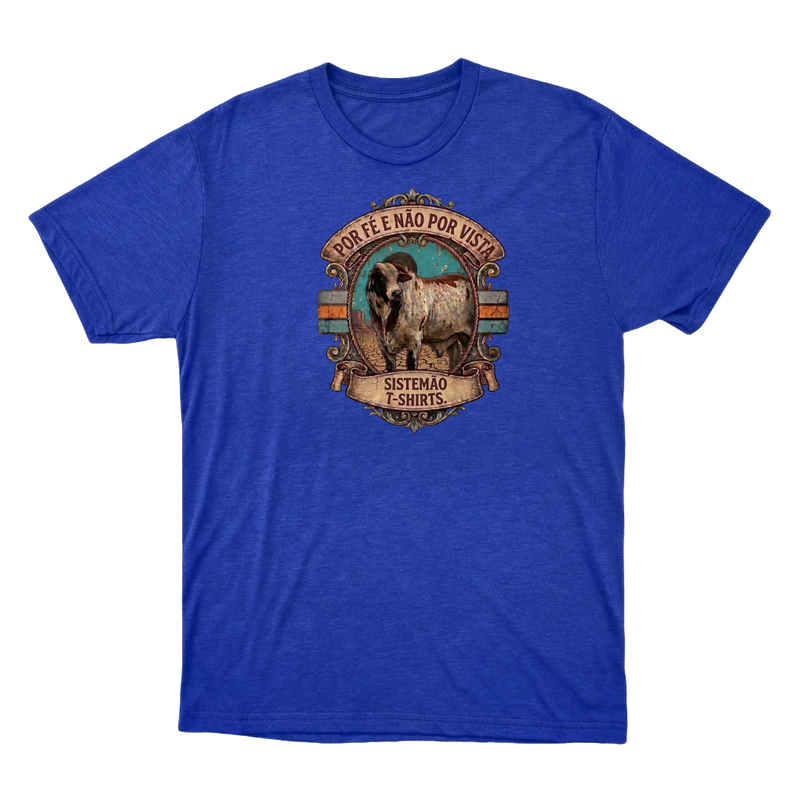 "Estampa POR FÉ NÃO POR VISTA" Camiseta Básica Unissex