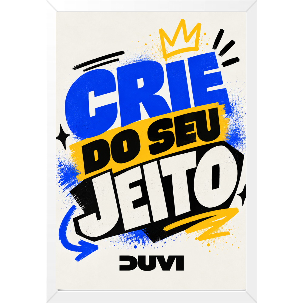 "Quadro Caixa - Crie do seu jeito" Quadro caixa sem vidro acrílico