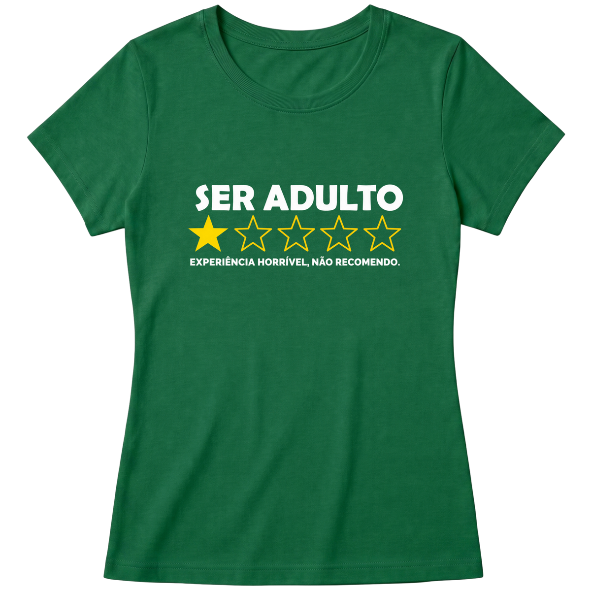 "Baby Look Classic - Vida Adulta: Nota 1" Blusa Baby Look