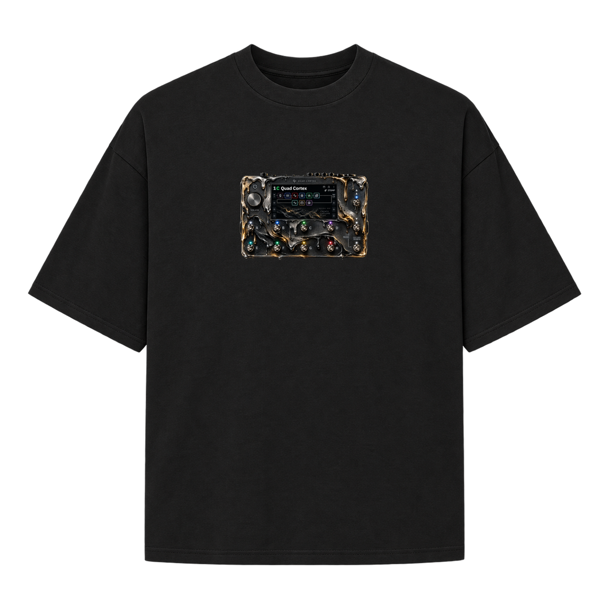 "QUAD CORTEX" Camiseta Oversized Suedine 220g