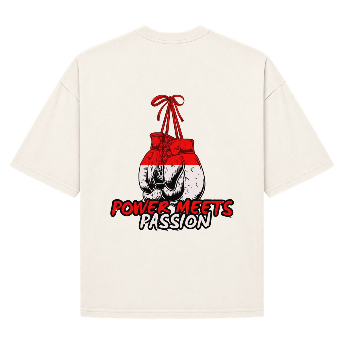 "Camiseta oversized estampa de boxe" Camiseta Oversized Suedine 220g