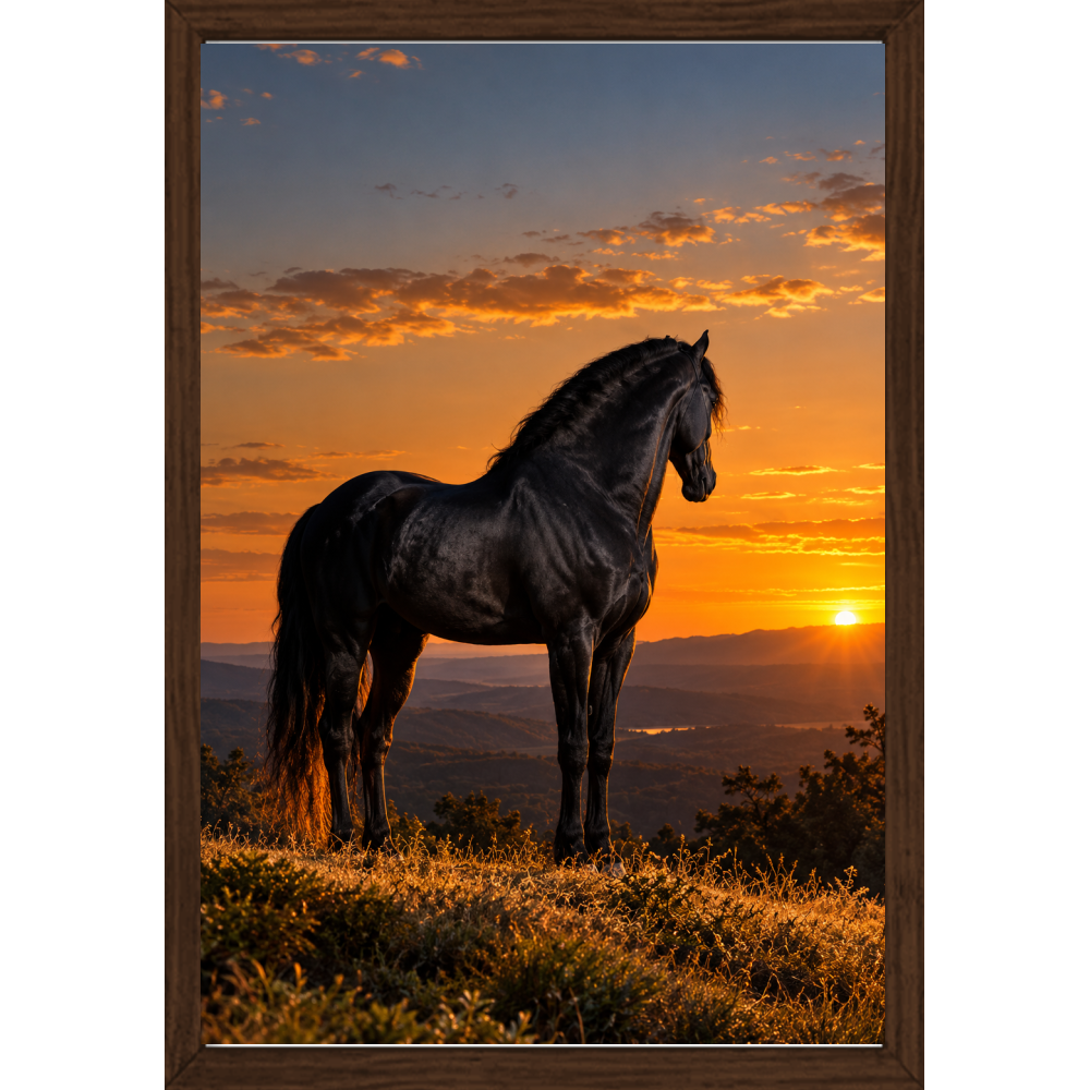 "Lendário Por do Sol" Quadro caixa sem vidro acrílico