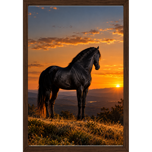 "Lendário Por do Sol" Quadro caixa sem vidro acrílico