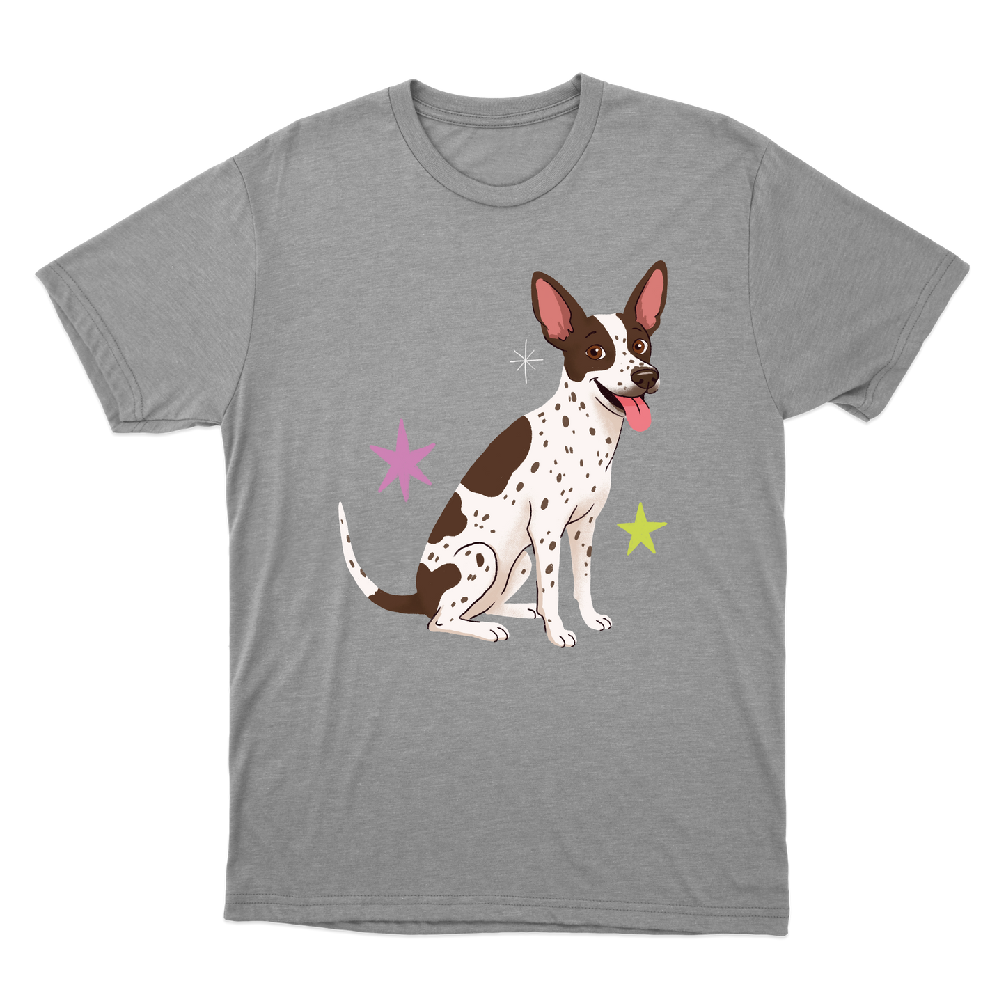"Cão SRD flocos" Camiseta Básica Unissex