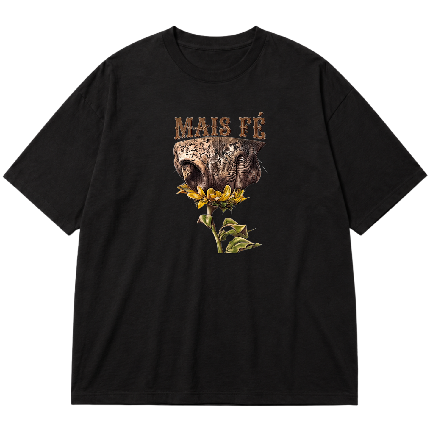 "Oversized MAIS FÉ Fem" Oversized Premium 96% algodão 4% Elastano