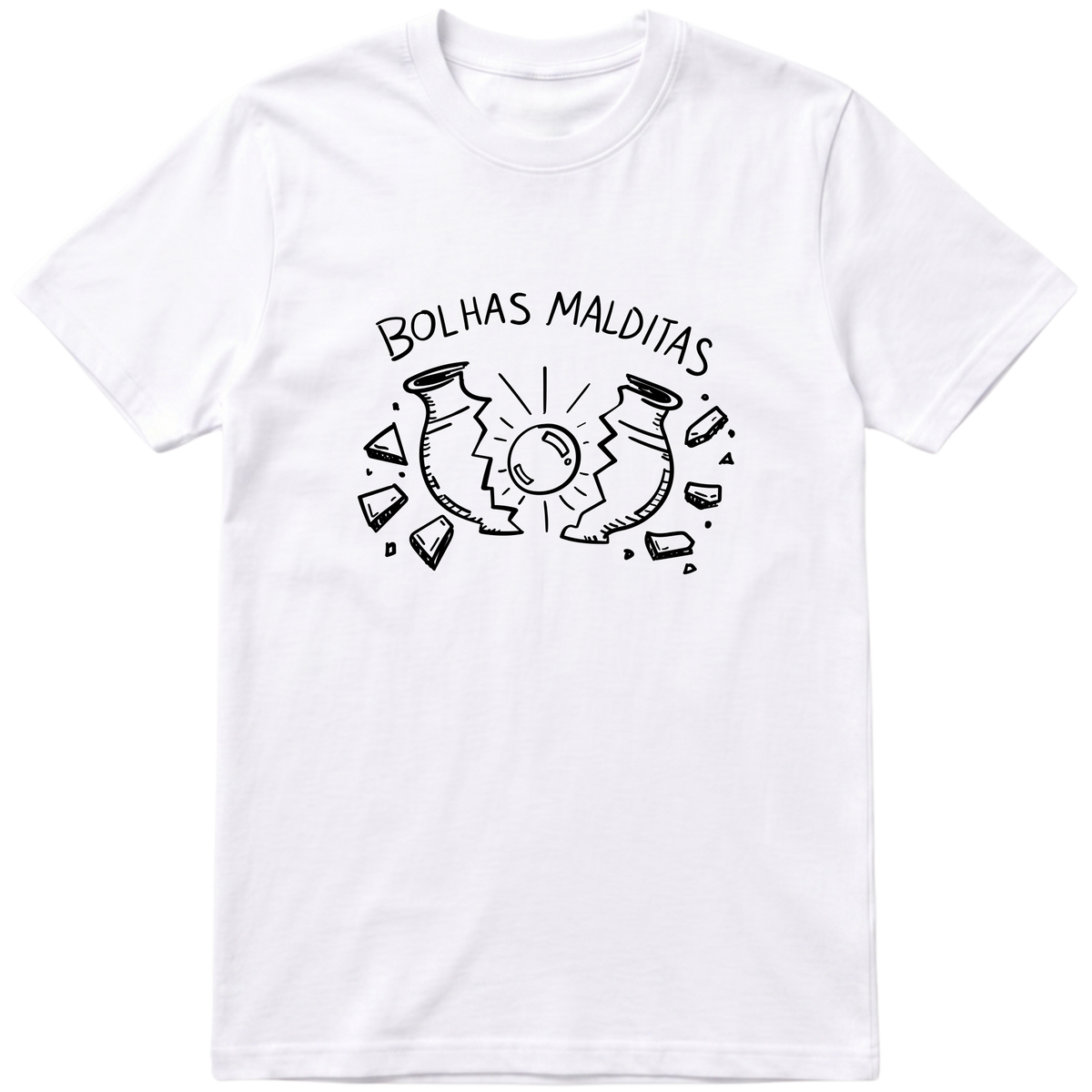 "Bolhas malditas maiores" Camiseta Básica Unissex