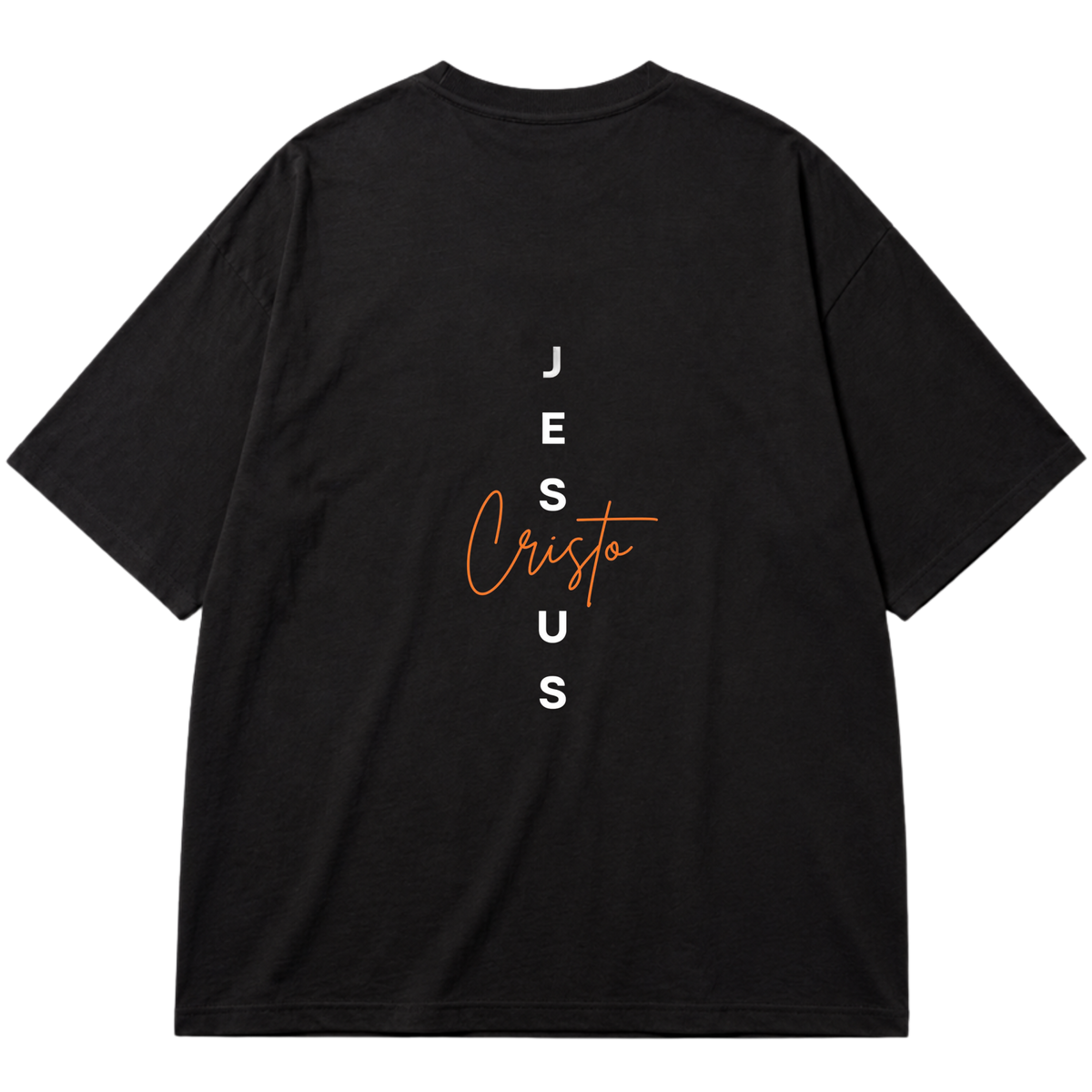 "Camiseta Oversized Cotton Jesus Cristo" Oversized Premium 96% algodão 4% Elastano